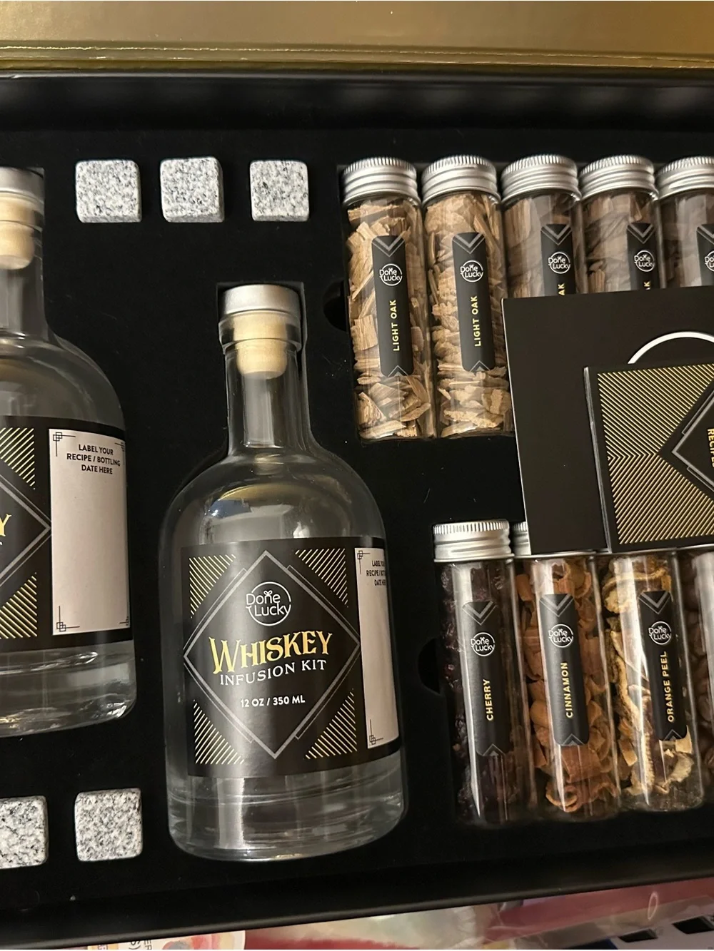 Whiskey Infusion Kit in Black and Gold - Premium Home Wall Decor